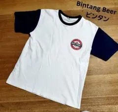 ⭐️在庫大処分セール⭐️Bintang Beer　ビンタン Tシャツ　白＆紺色S