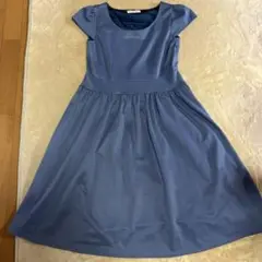 REGINA RISURRE 青 ひざ丈ワンピース 半袖　エーライン　パーティー