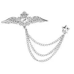 【残り1点】【新品未使用】シルバー✭アクセサリー✭コスプレアイテム✭翼ブローチ