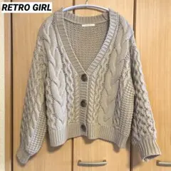 レトロガール RETROGIRL ニットカーディガン ベージュ