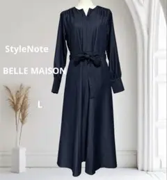 【美品】StyleNote デニム調 ロングワンピース Lサイズ　ベルメゾン