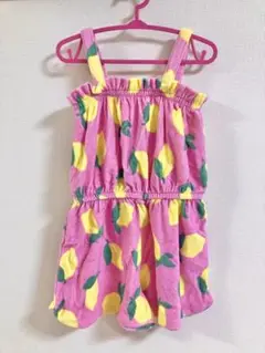 H&M レモン柄 タオル地 サロペット 110cm