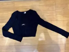 H&M 黒　リブカーディガン Sサイズ