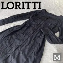 LORITTI ロリッティ 膝丈ワンピース 黒 Mサイズ ひざ丈 無地
