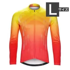 【美品】サイクルジャージ★長袖★裏起毛★メンズ★L★秋冬★自転車★スポーツ