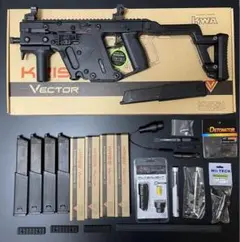 KWA KRISS VECTOR マガジン4本 ライトその他パーツ付きセット
