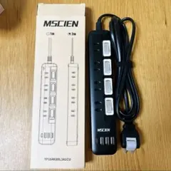 電源タップ usb付き 8個AC口 1個usbc 3個usba 延長コード 2m
