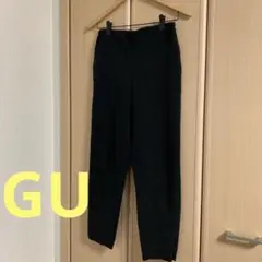 GU パンツ　テーパード　ブラック　黒