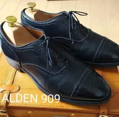 ALDEN 909 7 1/2 E 内羽根セミブローグ