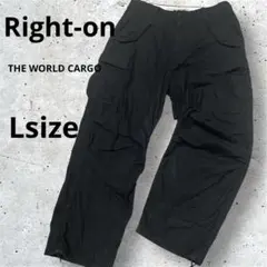 ライトオン　ワールドカーゴ　カーゴパンツ　ワークパンツ黒Lメンズパンツ
