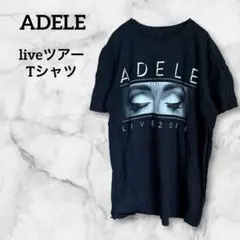 ADELE【M】アデル 2016年 ライブTシャツ 両面プリント 黒