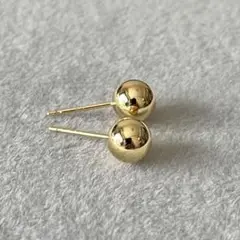 K18 新品 丸玉 6mm スタッドピアス