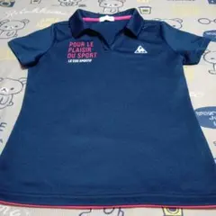 LE COQ SPORTIF ネイビー ポロシャツ 半袖（レディースSサイズ）