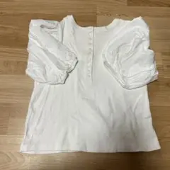 apart by LOWRYS ホワイト パフスリーブ Tシャツ 半袖