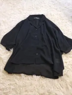 Lax Dan Tia　シアースキッパーブラウス　スキッパーシャツ　Mサイズ