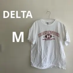 DELTA ワシントンプリント Tシャツ 【M】白