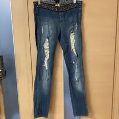 ピーチジョン　ダメージ加工 スキニーデニム　スキニーパンツ