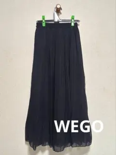 WEGO ブラック プリーツスカート シースルー
