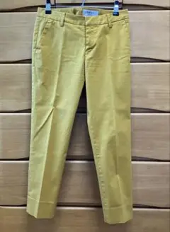 ★イエロースリムフィットカジュアルパンツ 美品