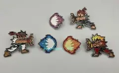 ピンズ　6種セット　ストリートファイター　豪鬼　リュウ　ケン