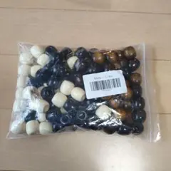 木製ビーズ♥ 16x17mm 4色セット白25黒25茶色25薄茶20合計95個