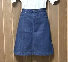 UNIQLO ダークデニム ひざ丈スカート