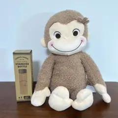 【新品】おさるのジョージ ステンレスボトル & スーパーラージぬいぐるみセット