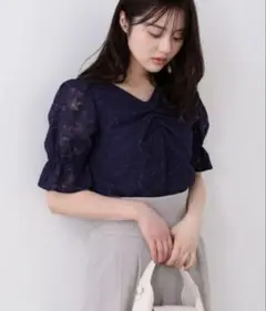 【PROPORTION BODY DRESSING】 レースパフブラウス 新品