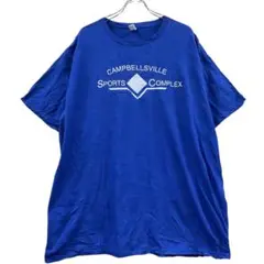 ポート＆カンパニー　メンズTシャツ　青　２XL　ヴィンテージUSA製【3499】