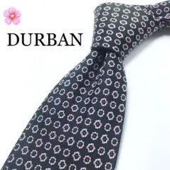 【大特価】DURBAN ダーバン 総柄 ネイビー 紺 ホワイト フラワー