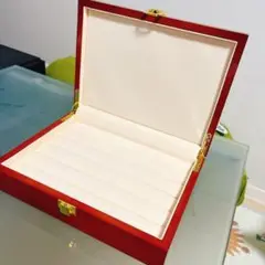 ヴィンテージ大型木製リングイヤリングジュエリーディスプレイボックスケース収納