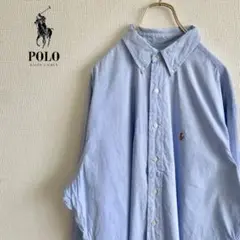 ◎RALPH LAUREN メンズ　長袖ボタンダウンシャツ　L D3X4