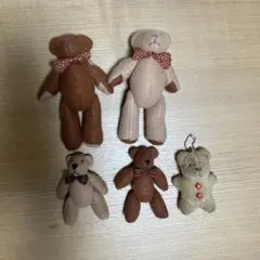 テディベア (小) 5点 キーホルダー