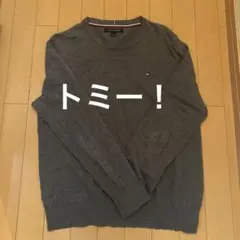 トミー・ヒルフィガー グレー クルーネックセーター