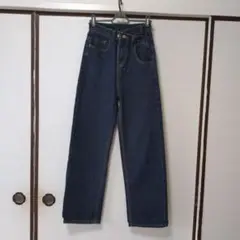 ダークブルー ストレートデニム ハイウエスト