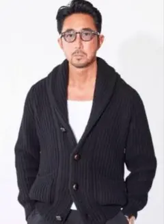 Mc George ショールカラー　ネイビー サイズ48 干場義雅