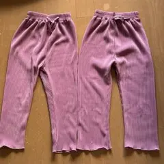 リブパンツ　ピンク　120cm