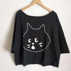 にゃー カットソー 黒