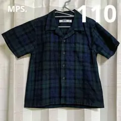 ♥キッズ服　MPS 半袖チェックシャツ サイズ110