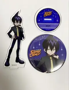 シャーマンキング　道蓮　アクリルスタンド　缶バッジ　カラオケの鉄人　2点セット