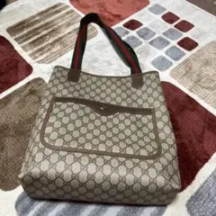 Gucci GGパターン ショルダー トート バッグ ベージュ