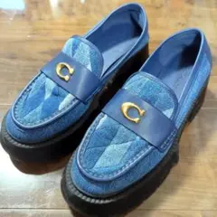 コーチ coach デニム ローファー リア サイズ8(25cm) 正規品