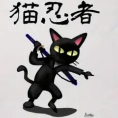 未使用新品 可愛い！猫忍者イラストTシャツ コットン100%
