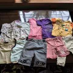ベビー服セット 90〜95cm 花柄イラスト10着セット