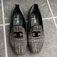 値下げ！！CHANEL ツイードローファー 37.5