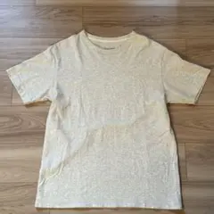 無印良品　洗いざらし太番手クルーネック半袖Ｔシャツ紳士Ｌ・オートミール