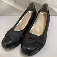 新品☆ラグデッセ☆リボン付きパンプス ブラック 24.5㎝ EEE