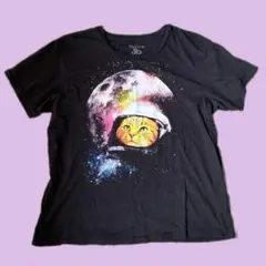 Tシャツ　猫　宇宙　メンズXL 黒