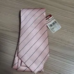 【未使用】無印良品　ピンク ストライプ ネクタイ