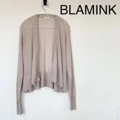 【BLAMINKブラミンク】シアーウールVネックカーディガン シャーベット36